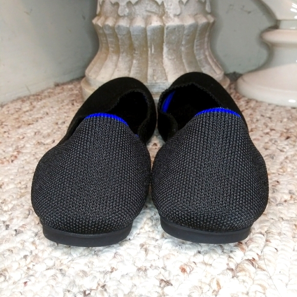 Rothy's "The Flat" Black & Royal Blue Rounded Toe Ballerina Flats - Picture 3 of 10